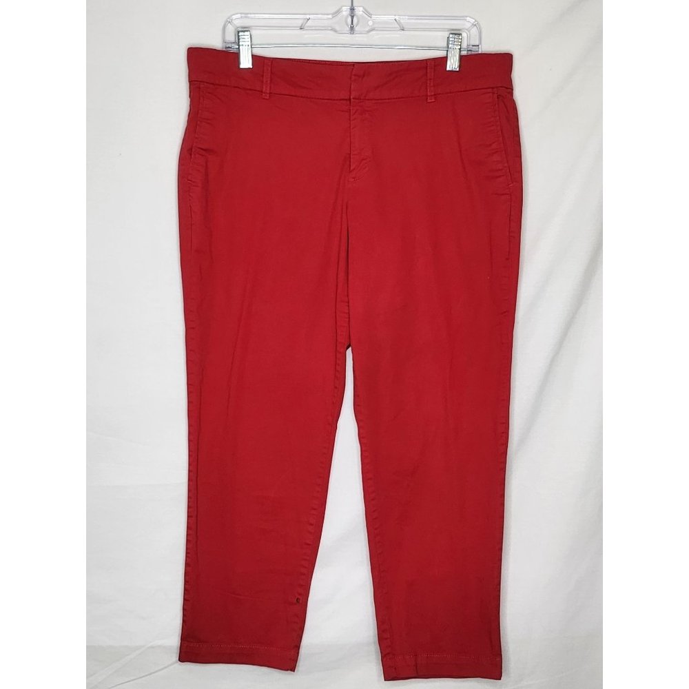 Kut from the Kloth Womens Red Casual Capri Pants Sz 12 (small flaw on‎ inseam)